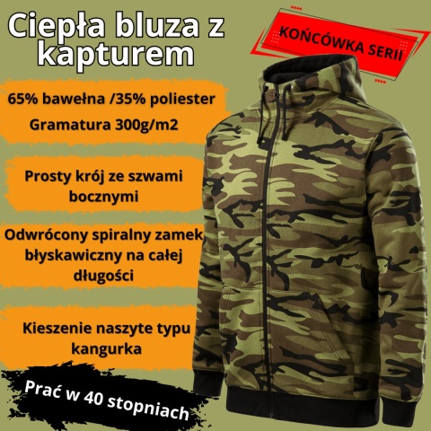 Bluza męska CAMO ZIPPER (końcówka serii) Bluza męska CAMO ZIPPER (końcówka serii)
