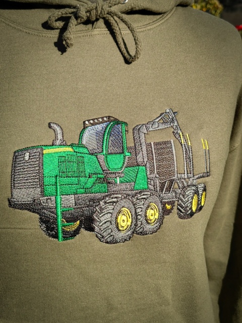 Bluza z haftowanym wzorem FORWARDERA John Deere Bluza z haftowanym wzorem FORWARDERA John Deere